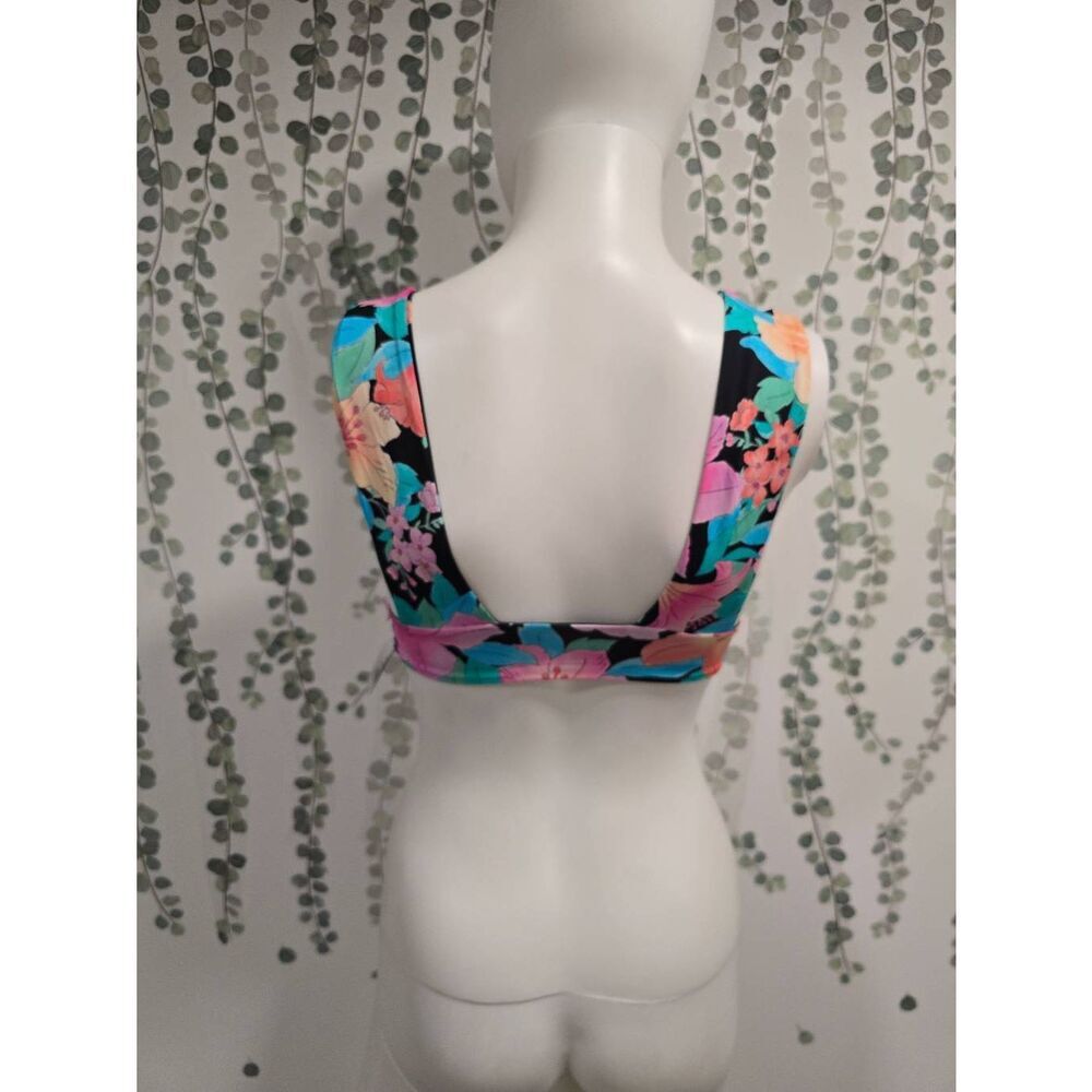 Billabong Floral Tropical V-Neck Swim Bikini Top Size Small NWOT - Picture 6 of 8